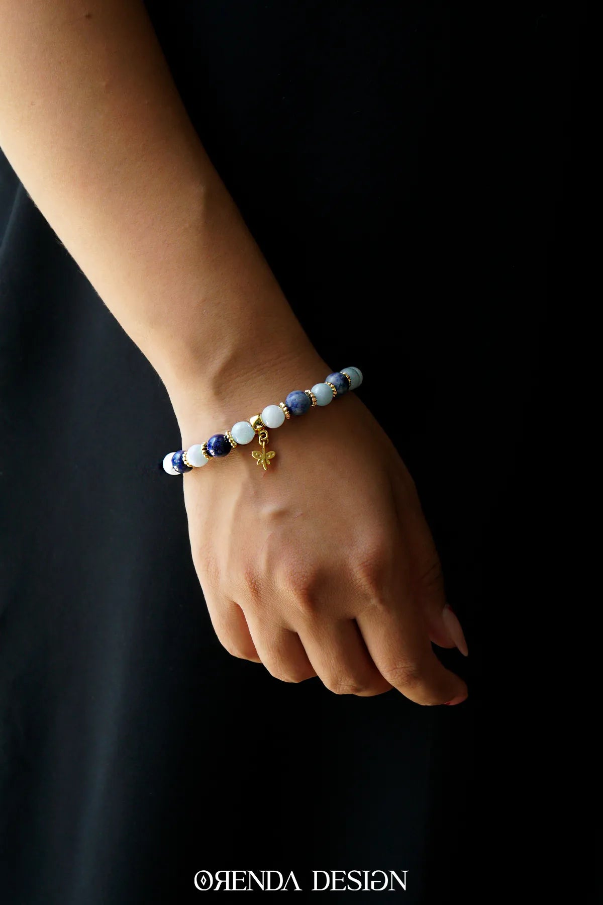Boğaz Çakra – Sodalit, Lapis Lazuli, Akuamarin Taşlı Doğal Taş Bileklik