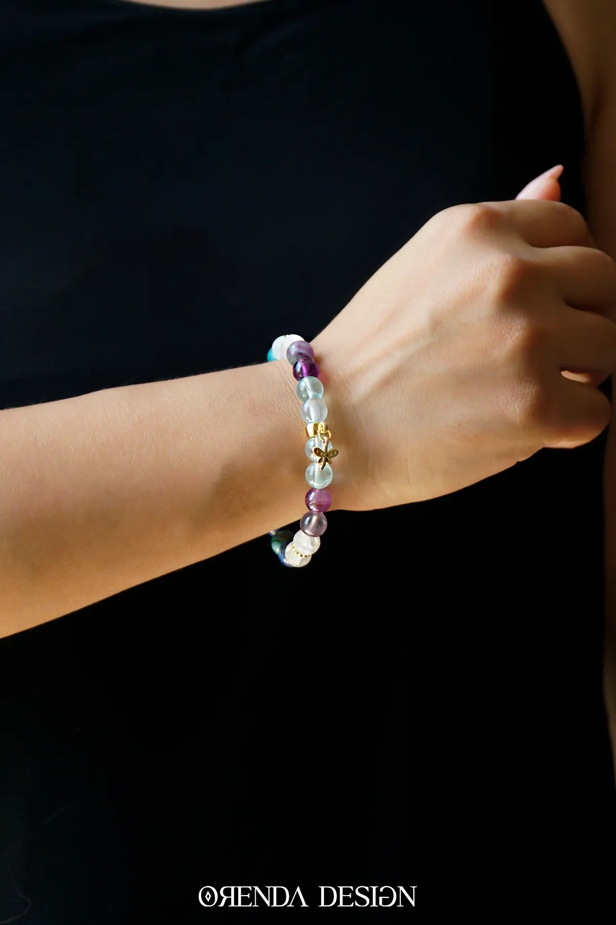 Alın Çakra – Azurit, Florit, Necef Taşlı Doğal Taş Bileklik