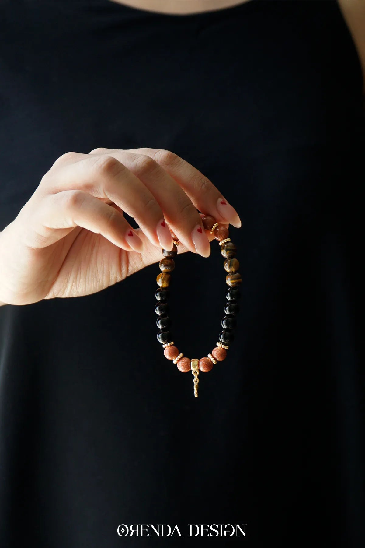 Solar Plexus Çakra – Kaplan Gözü, Obsidyen, Yıldız Taşı Taşlı Doğal Taş Bileklik