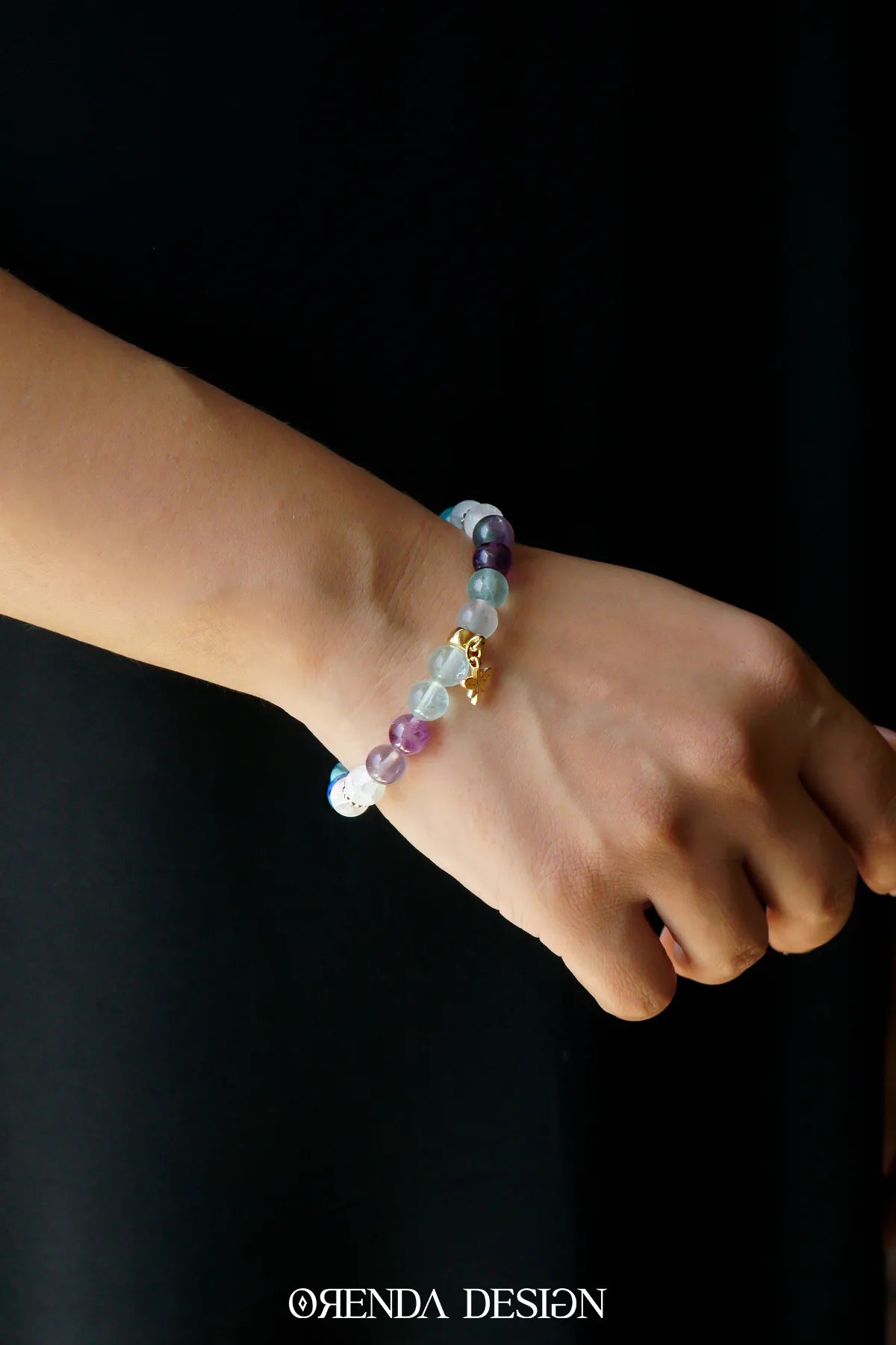 Alın Çakra – Azurit, Florit, Necef Taşlı Doğal Taş Bileklik