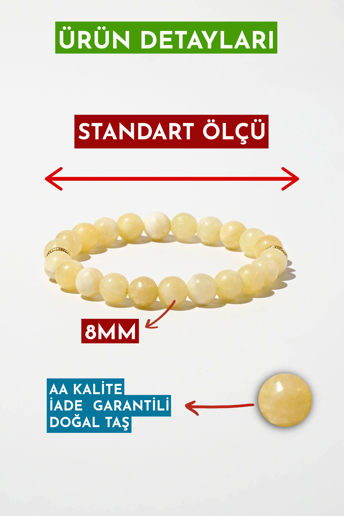 Calcite Natural Stone Bracelet (Symbol of Balance)