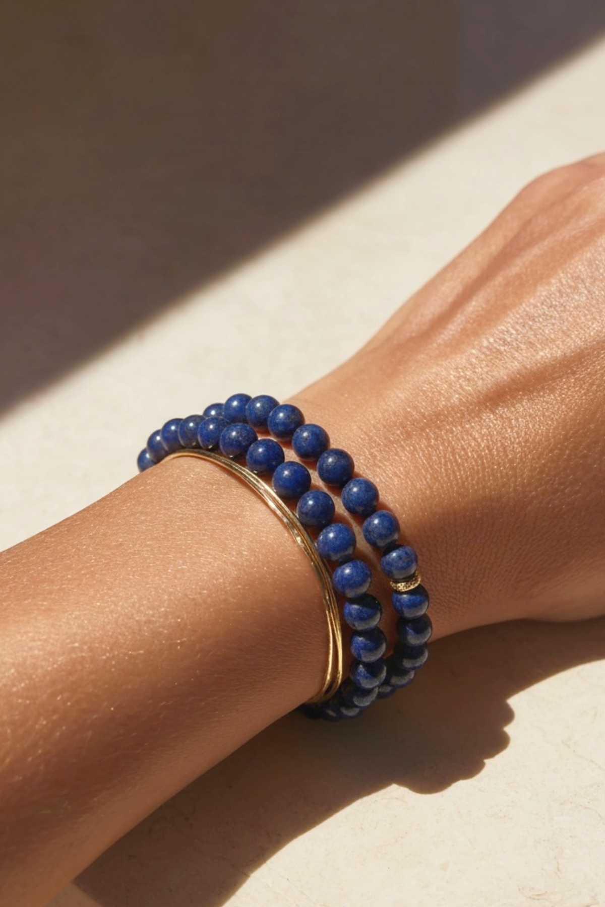 Lapis Lazuli Doğal Taş Bileklik (BİLGELİK VE İLETİŞİM)