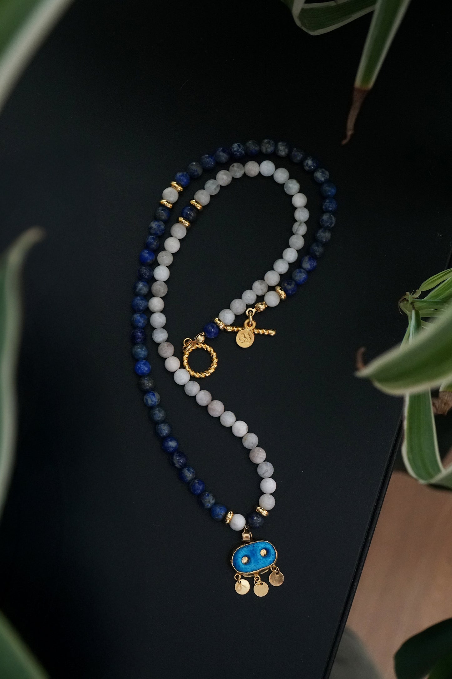 NAZAR KOLYE - Süryani Gözü – Lapis Lazuli – Ay Taşı Doğal Taş Kolye