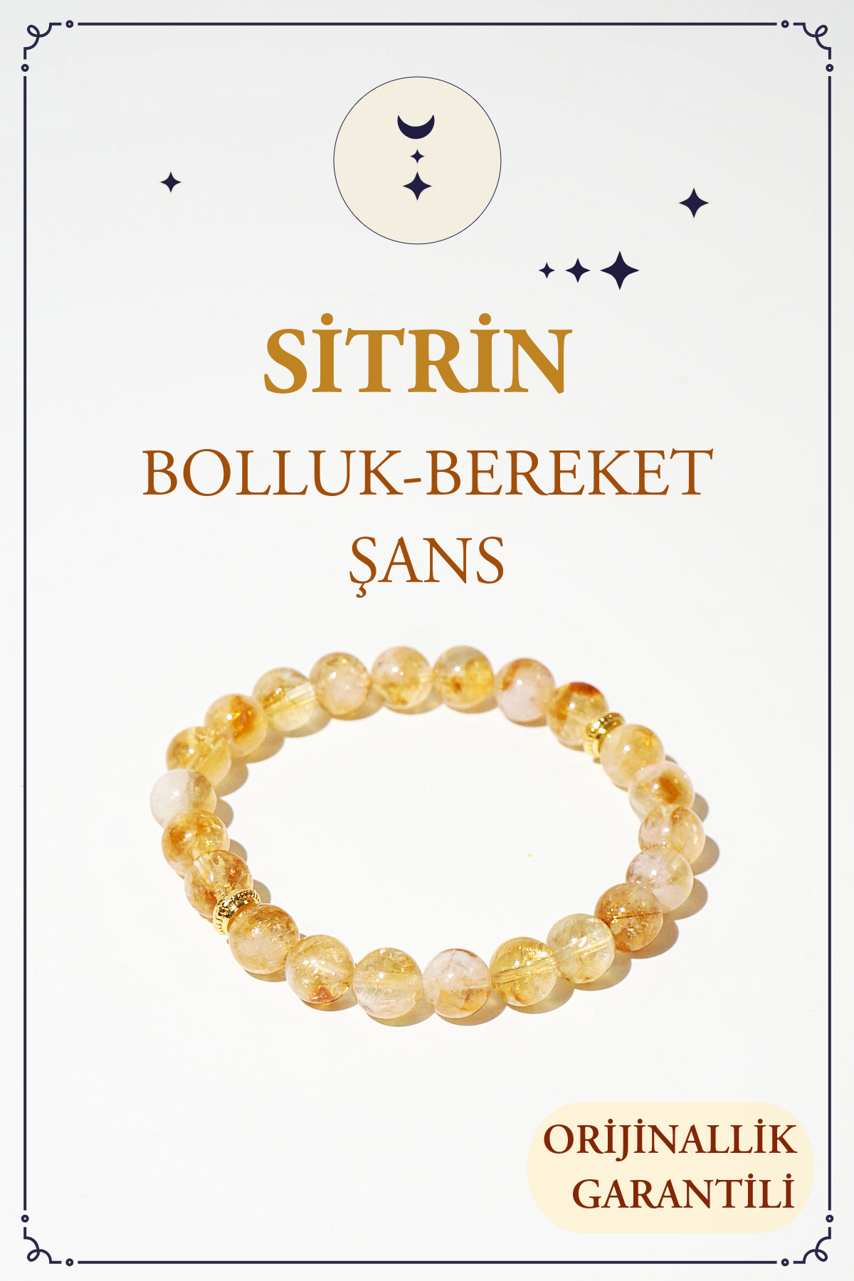 Citrine Natural Stone Bracelet (Positive Energy Storage)