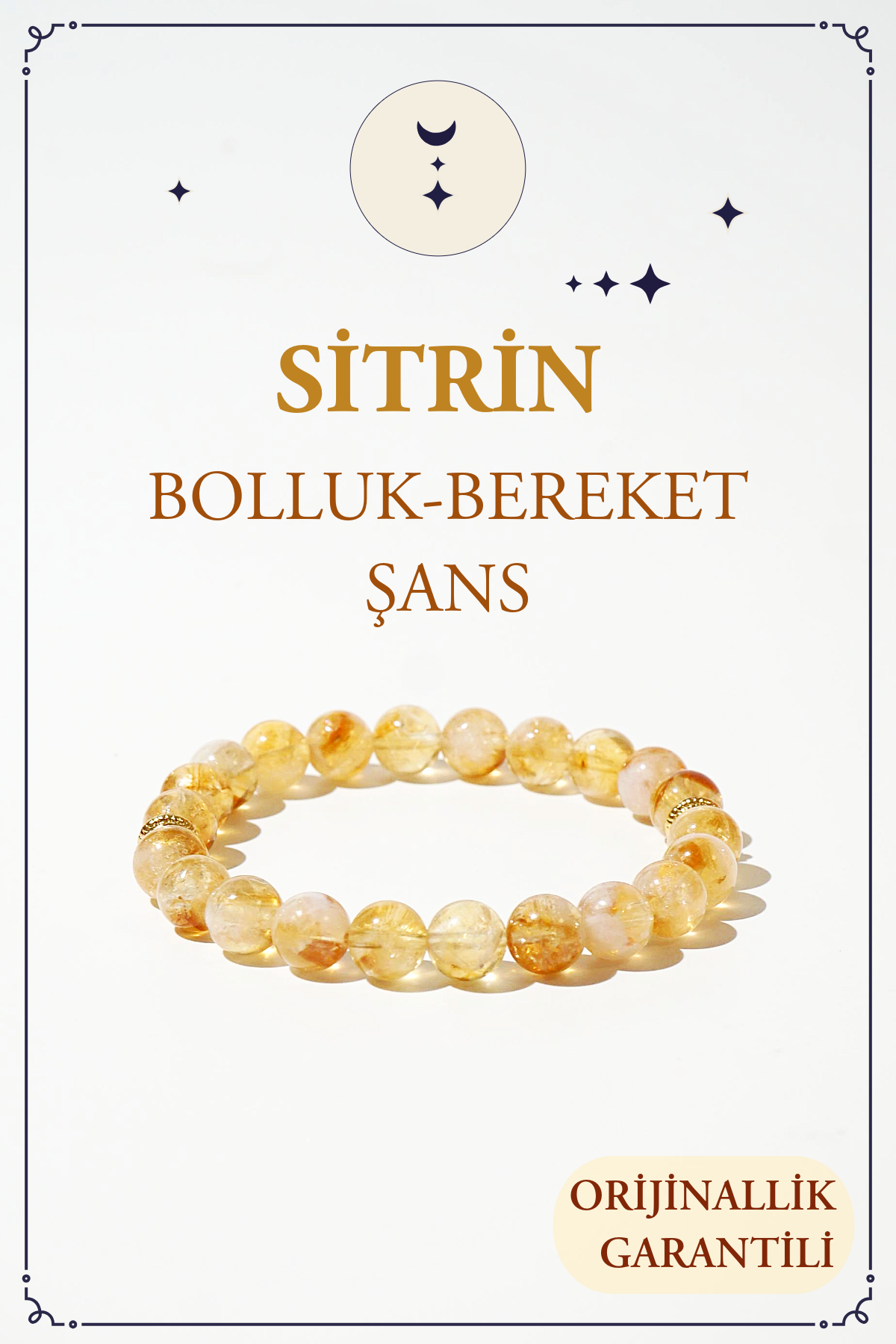 Citrine Natural Stone Bracelet (Positive Energy Storage)