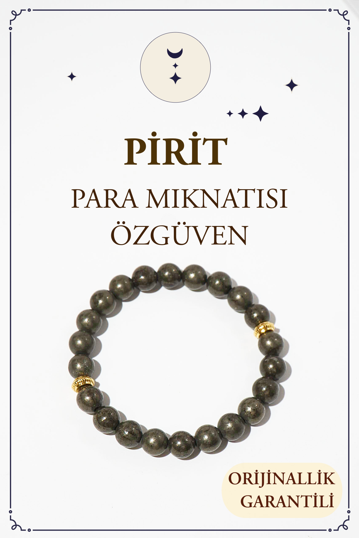 Pyrite Natural Stone Bracelet (Power and Energy)
