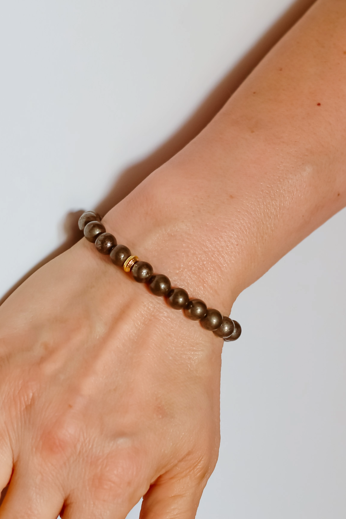 Pyrite Natural Stone Bracelet (Power and Energy)