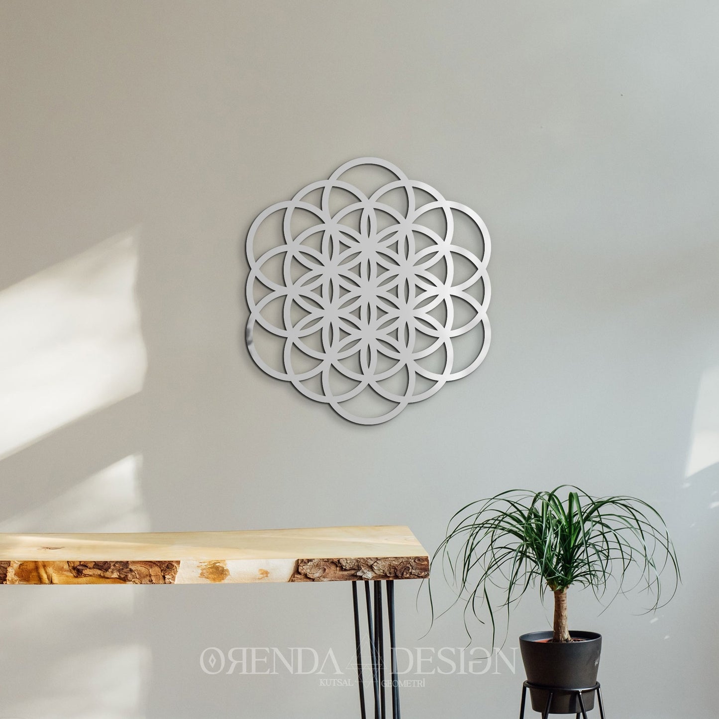 Silver Plexiglass FLOWER OF LIFE Ver.4