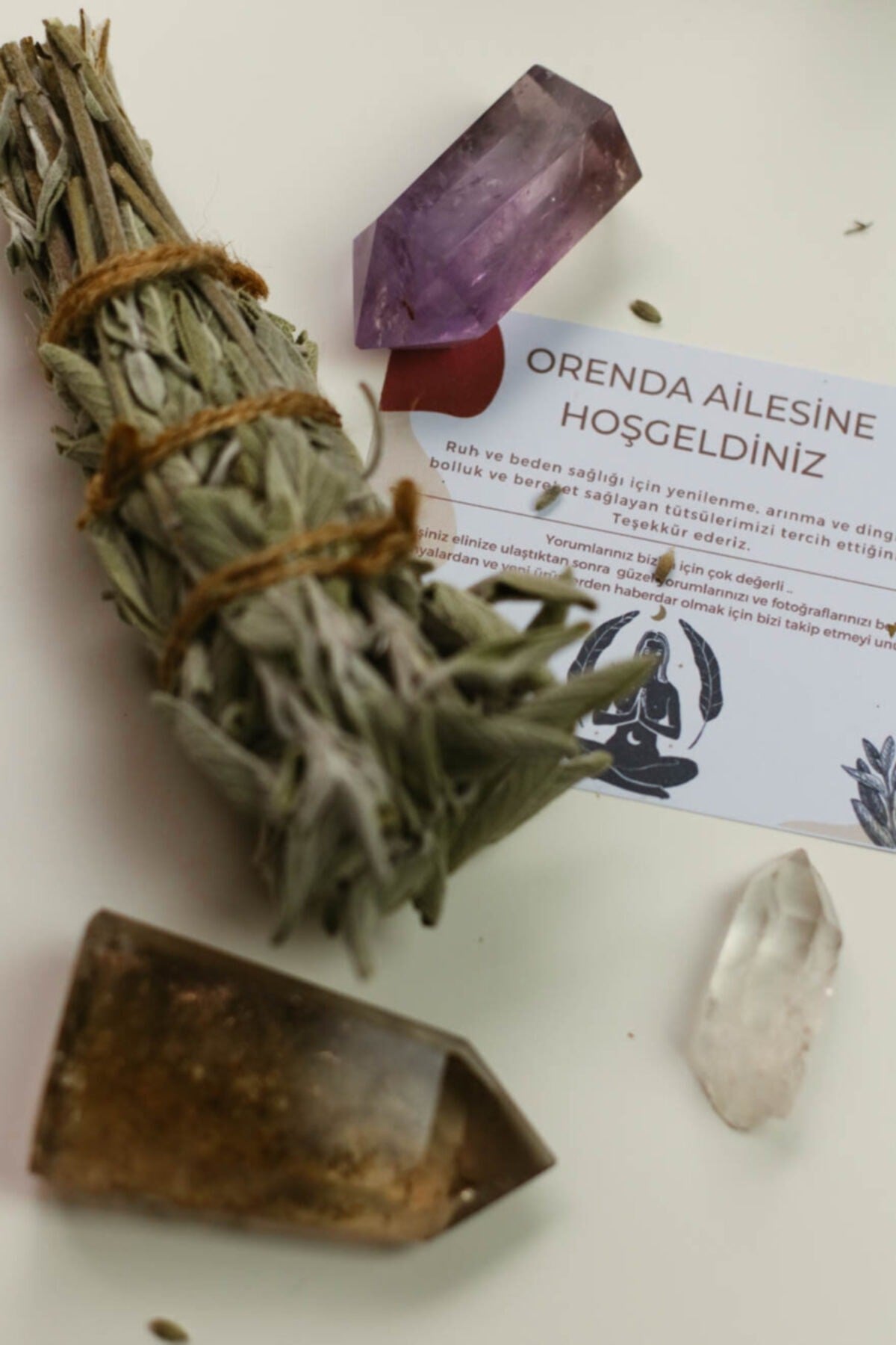 Adaçayı Tütsü Ve Tütsülük Beyaz-antrasit - Ritüel Ve Arınma Tütsüsü