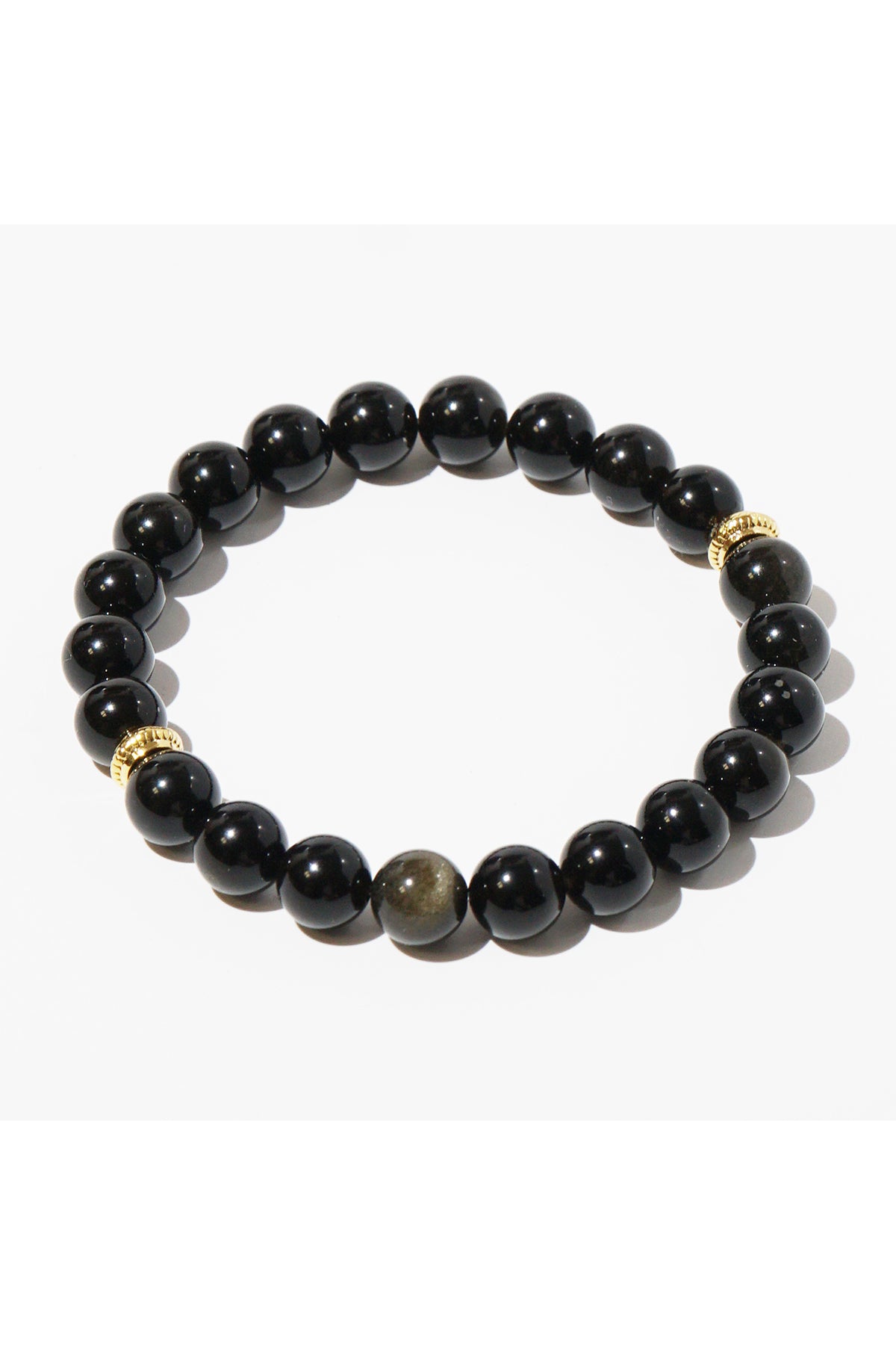 Obsidian Natural Stone Bracelet (Repel Negative Energy)