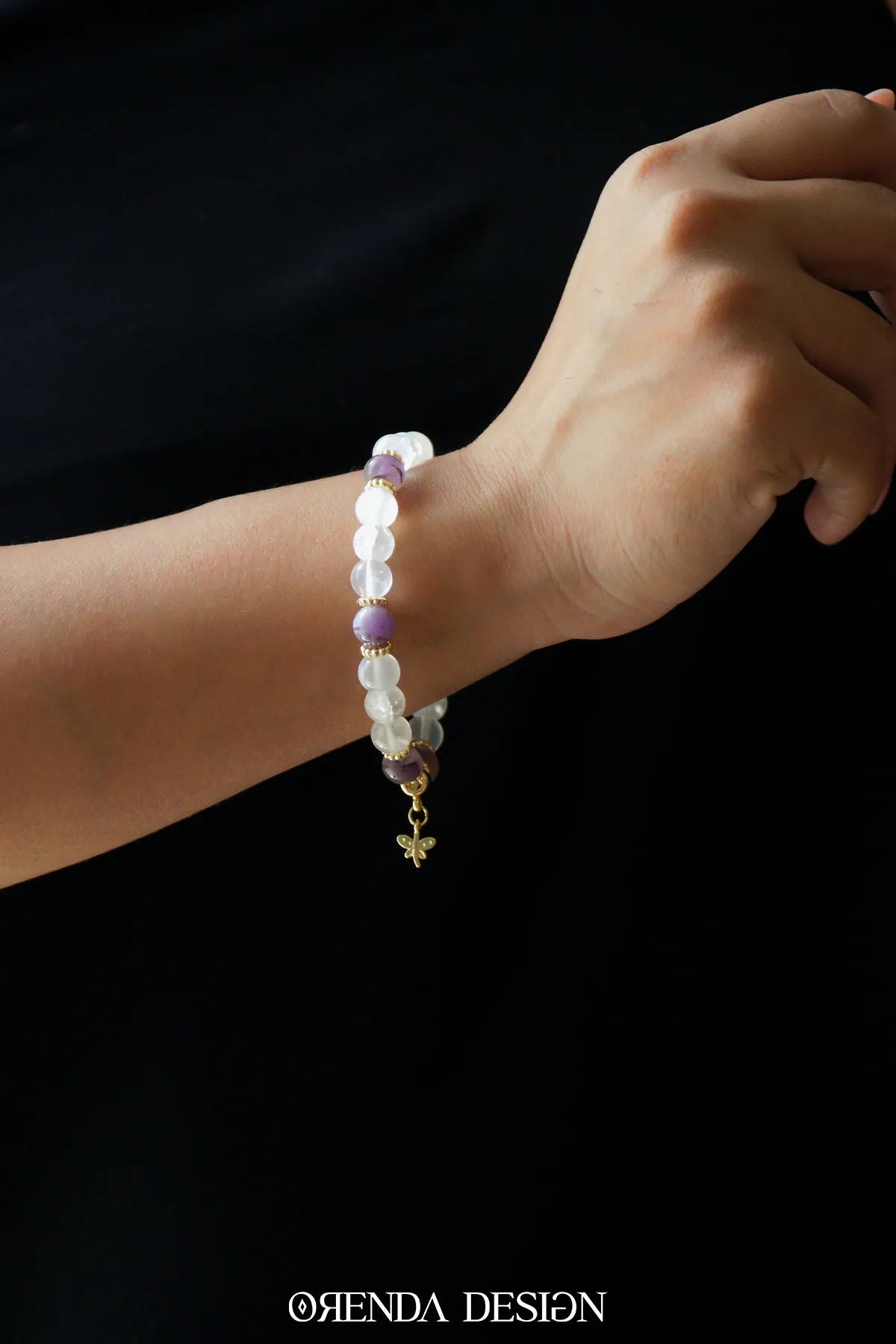 Taç Çakra – Selenit, Kristal Kuvars, Ametist, Necef Taşlı Doğal Taş Bileklik