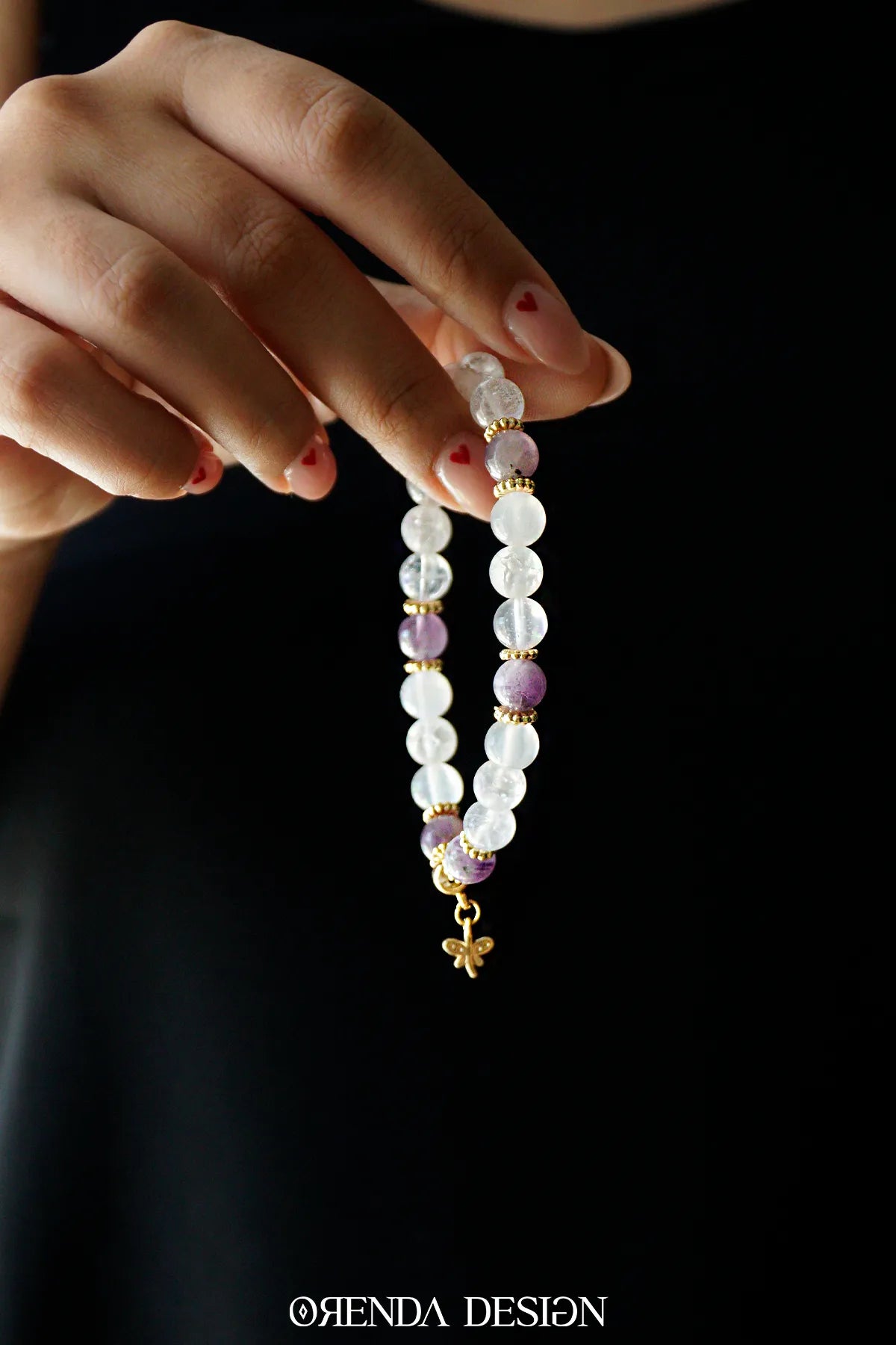 Taç Çakra – Selenit, Kristal Kuvars, Ametist, Necef Taşlı Doğal Taş Bileklik