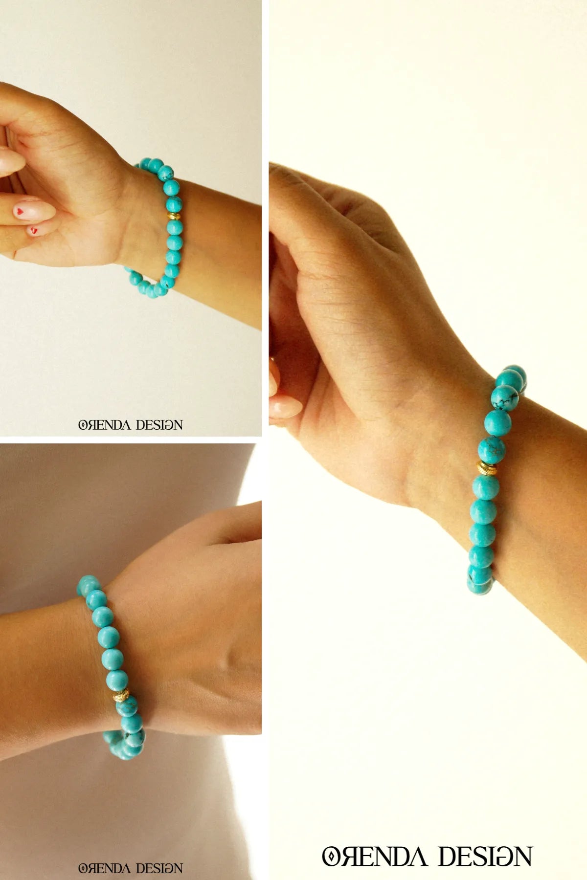 Turkuaz Doğal Taş Bileklik – Nazar ve Negatif Enerjiye Karşı Koruma, Stres Azaltma