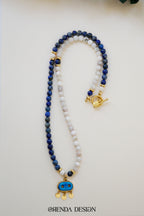 NAZAR KOLYE - Süryani Gözü – Lapis Lazuli – Ay Taşı Doğal Taş Kolye