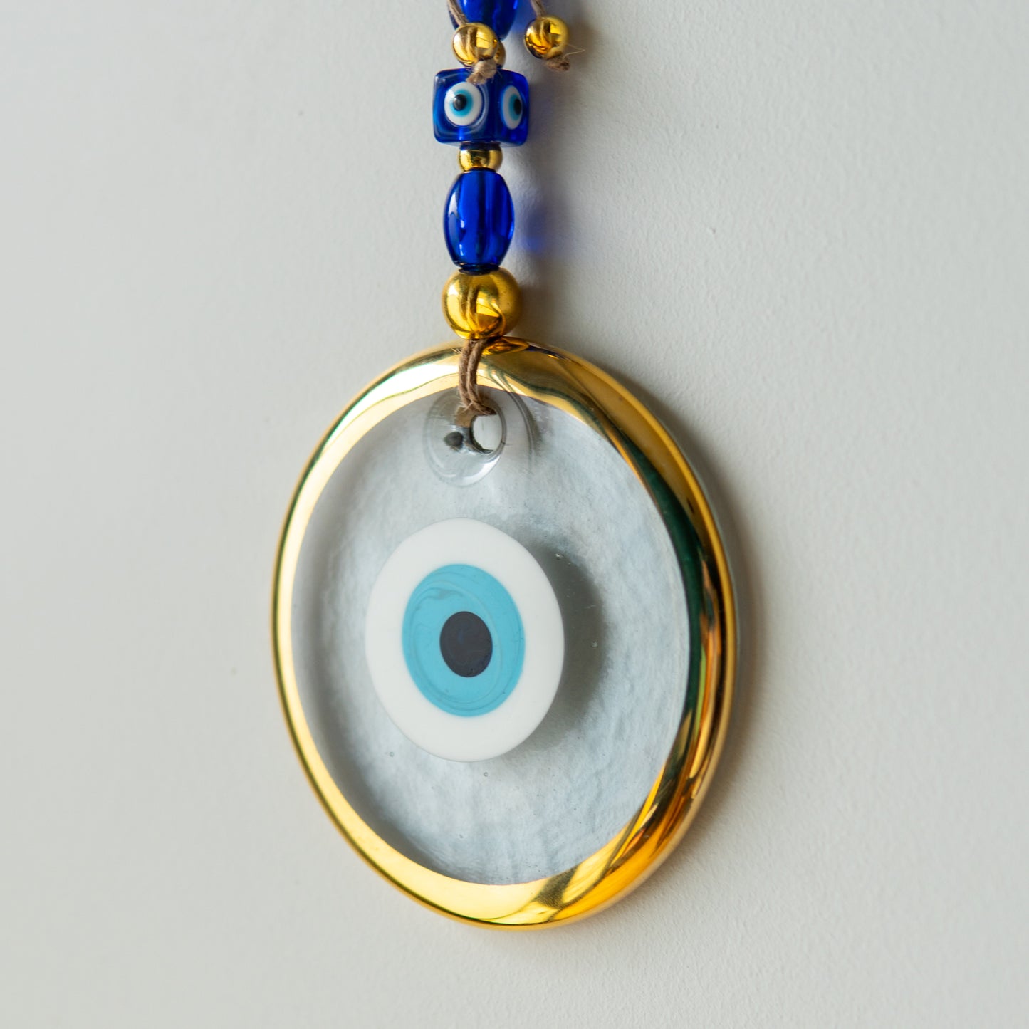 Transparent Classic Gold Foil Evil Eye Bead - Protection and Good Luck