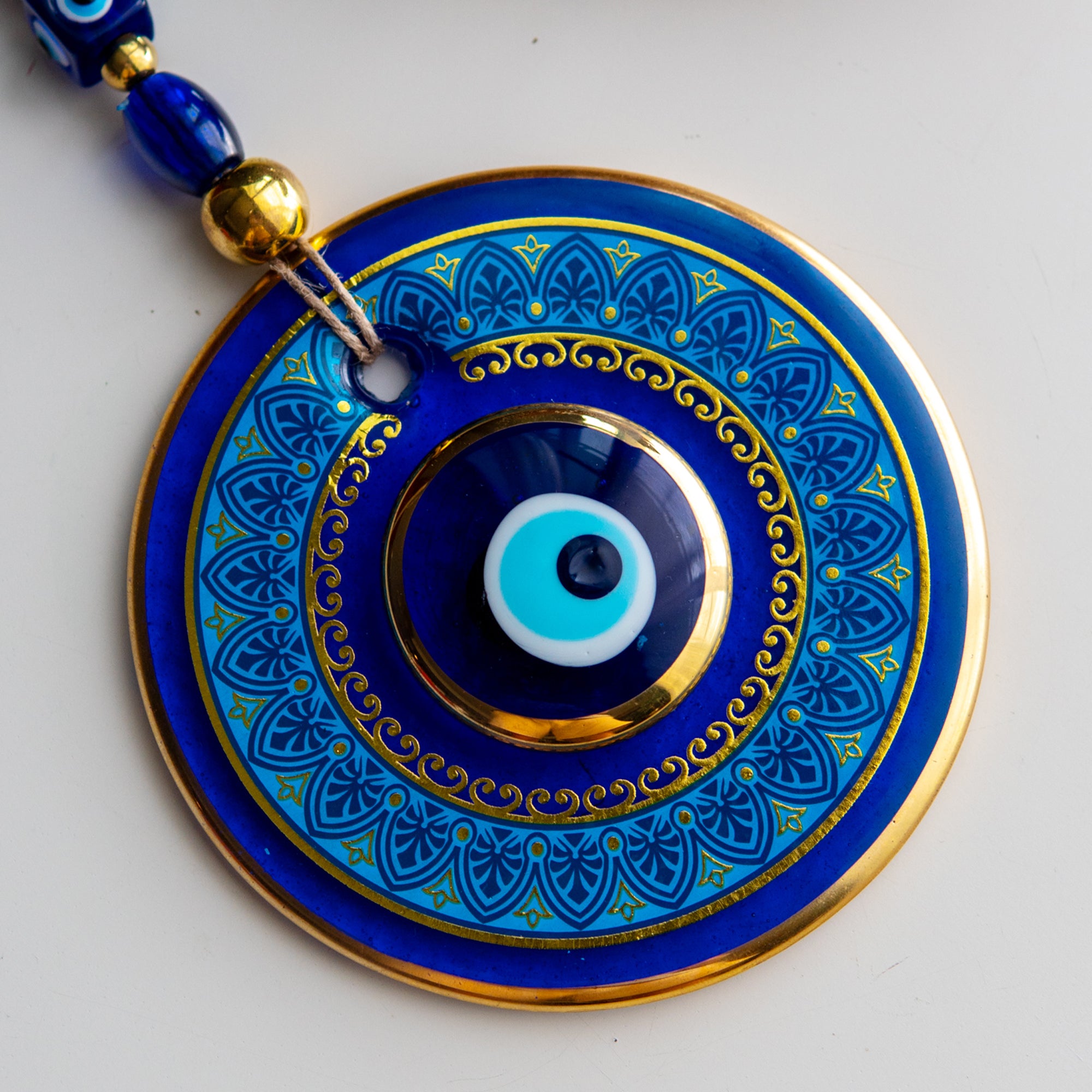 Geometrik Desenli Gold Nazar Boncuğu 3