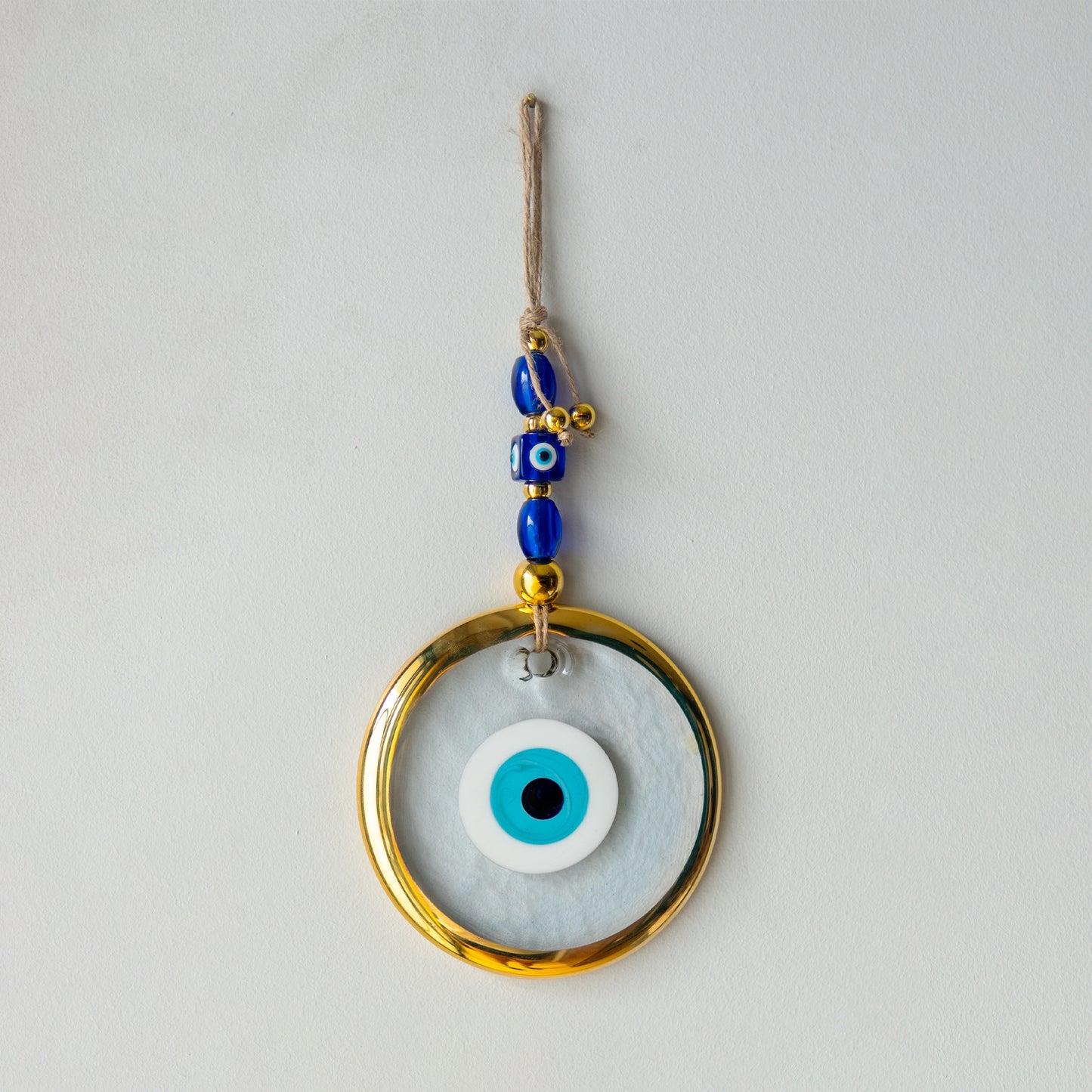 Transparent Classic Gold Foil Evil Eye Bead - Protection and Good Luck