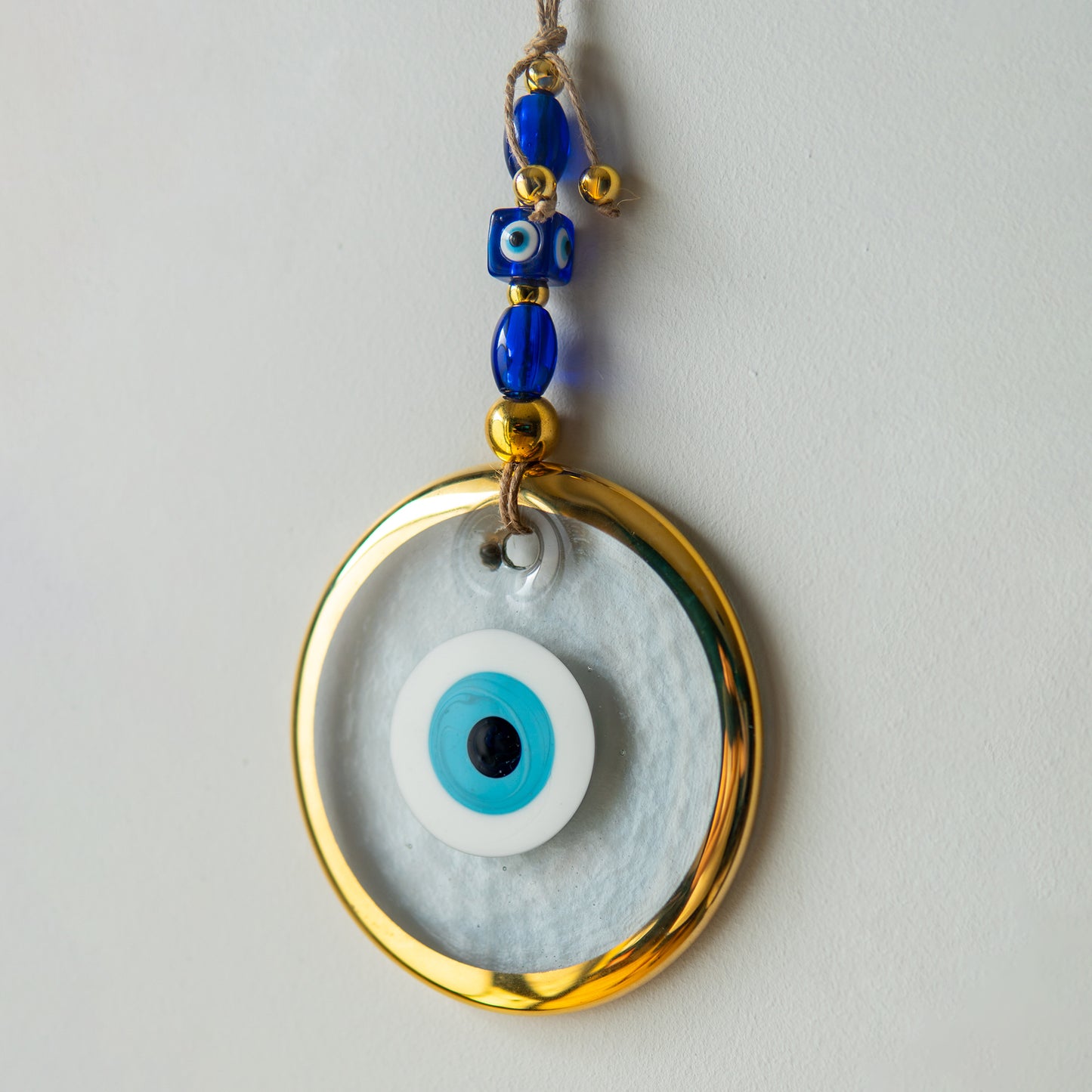 Transparent Classic Gold Foil Evil Eye Bead - Protection and Good Luck