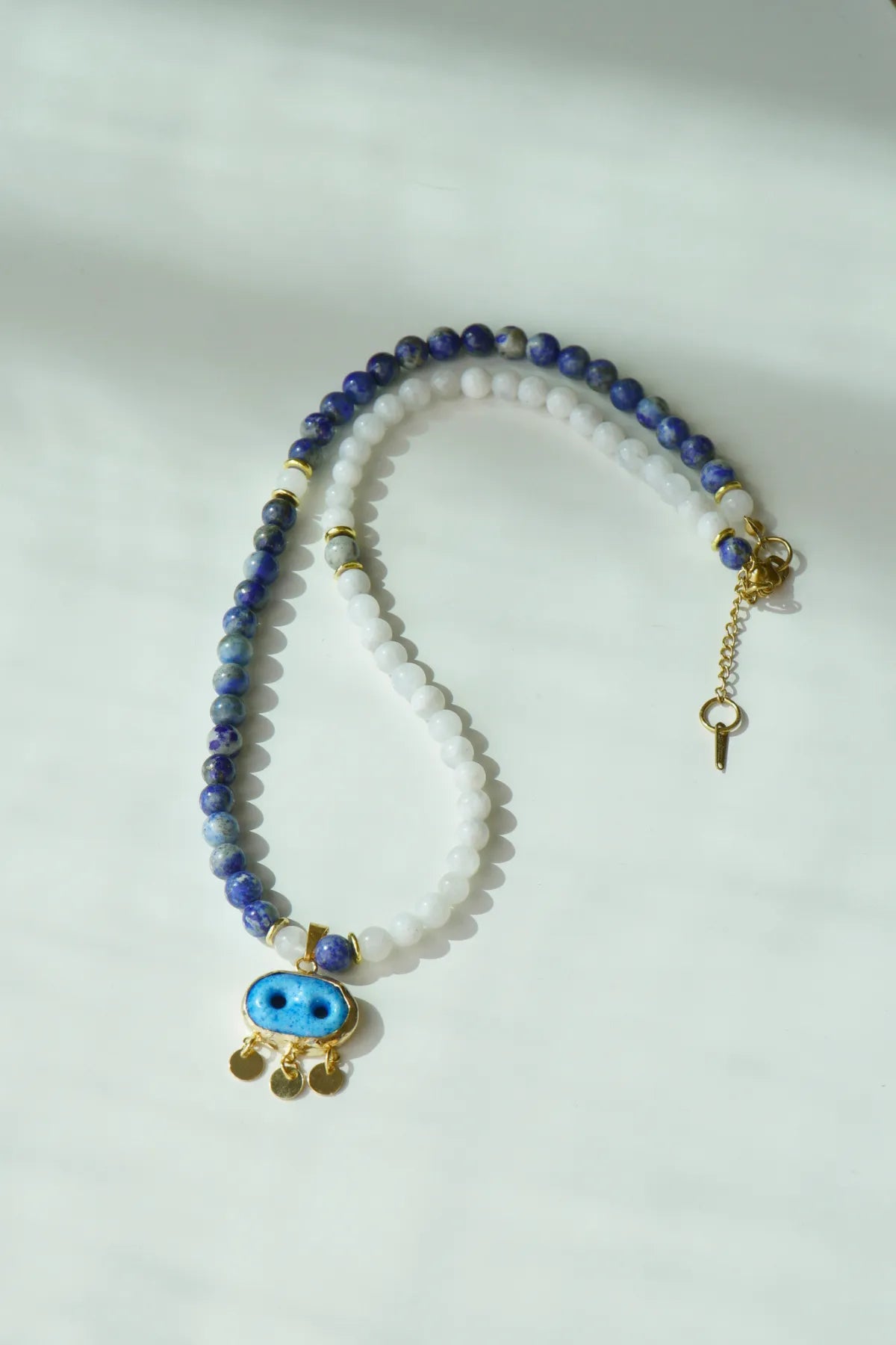 NAZAR KOLYE - Süryani Gözü – Lapis Lazuli – Ay Taşı Doğal Taş Kolye