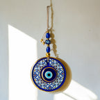 Geometrik Desenli Gold Nazar Boncuğu