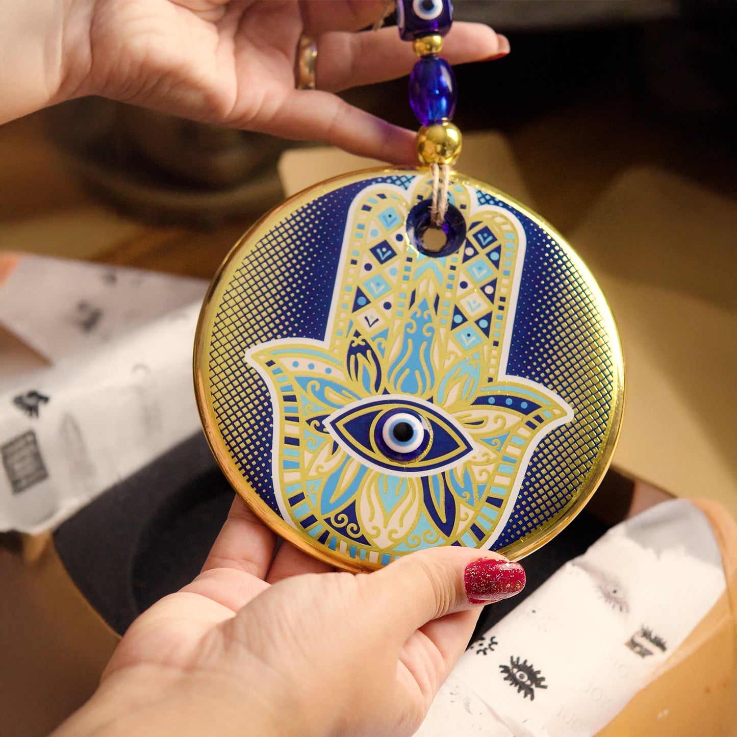 Fatima Mother's Hand (Hamsa) Evil Eye Bead