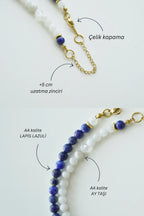 NAZAR KOLYE - Süryani Gözü – Lapis Lazuli – Ay Taşı Doğal Taş Kolye