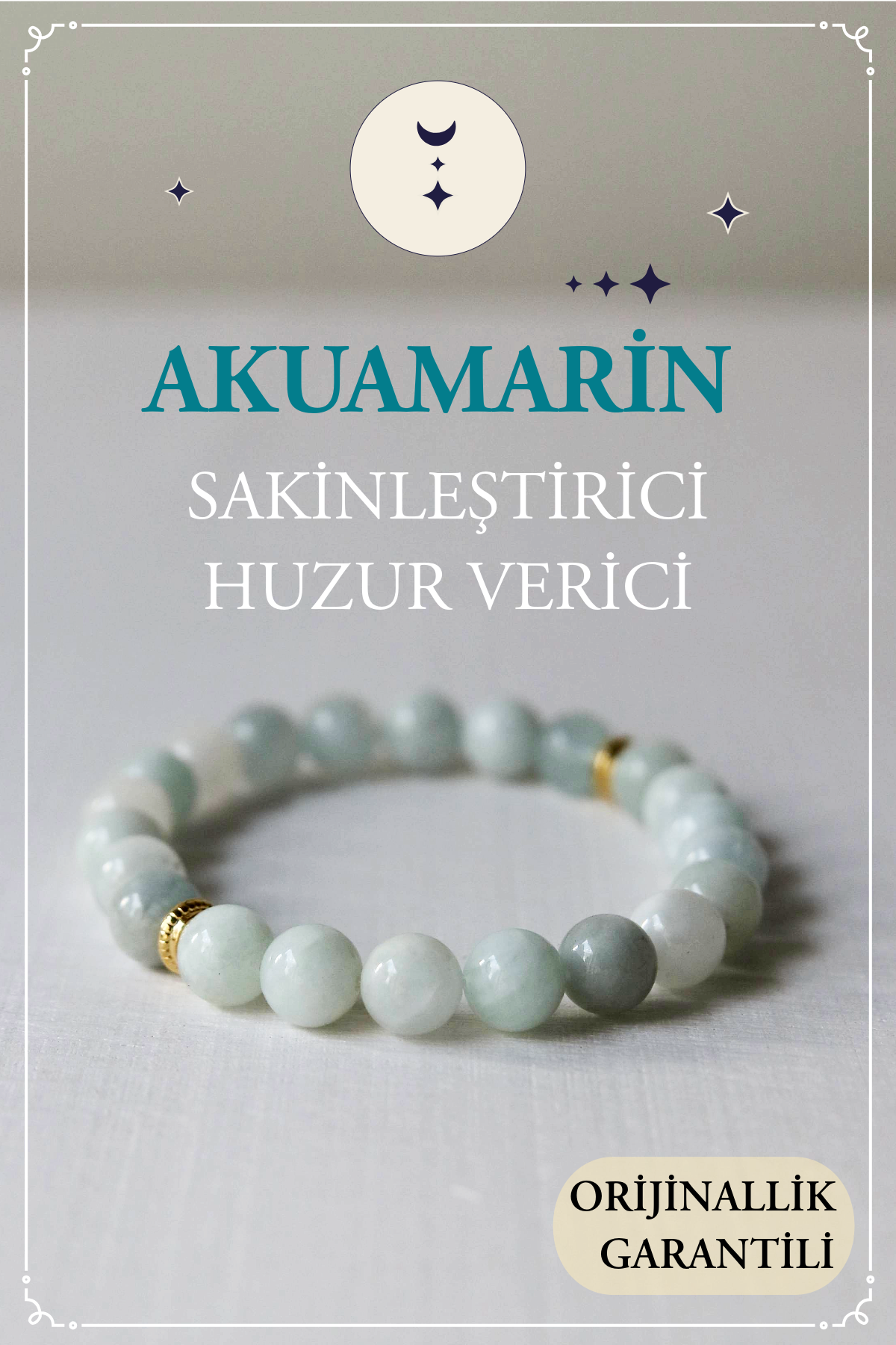 Aquamarine Natural Stone Bracelet (Inner Peace and Sea Spirit)