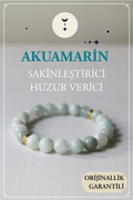 Akuamarin Doğal Taş Bileklik (Sakinleştirir, Huzur Verir)