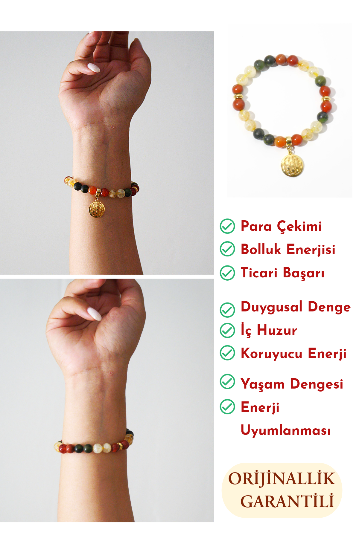 Citrine Natural Stone Bracelet (Positive Energy Storage)