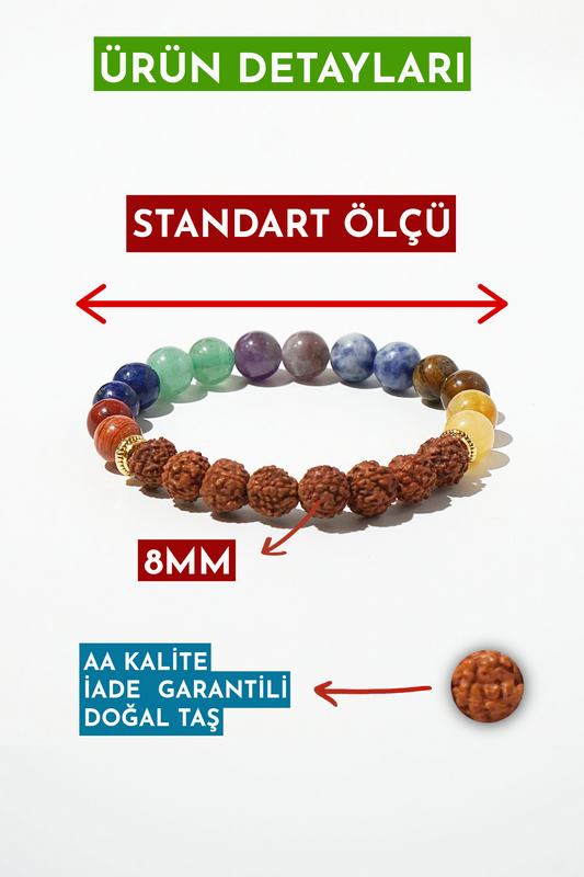 7 Çakra Doğal Taş Bileklik (Ruhsal ve Bedensel Denge)