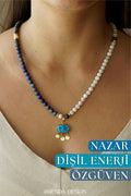 NAZAR KOLYE - Süryani Gözü – Lapis Lazuli – Ay Taşı Doğal Taş Kolye
