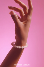 Rose Quartz Natural Stone Bracelet (Love and Relaxation)