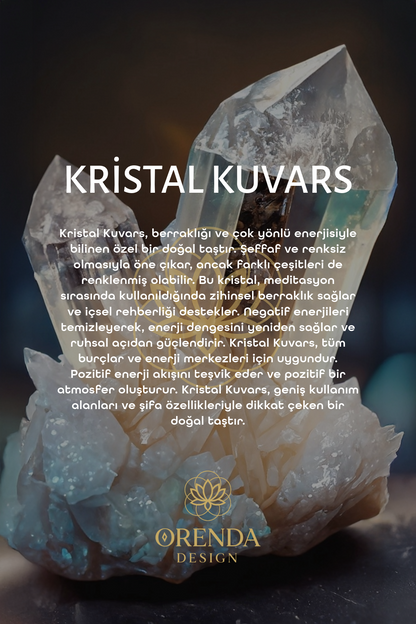 Kristal Kuvars Doğal Taş Bileklik (Enerji Kaynağı)