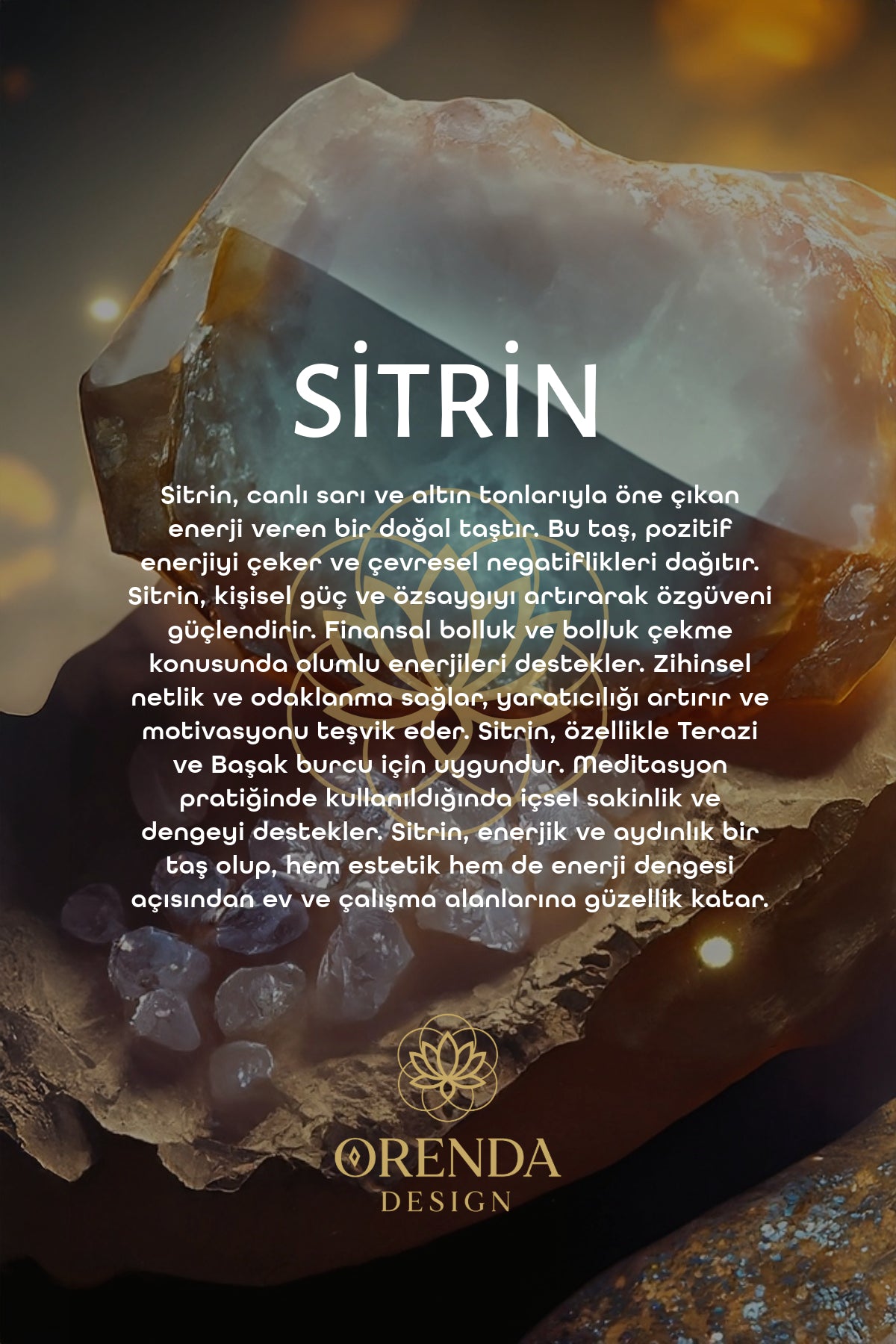 Sitrin Doğal Taş Bileklik (Para Mıknatısı-Şans)