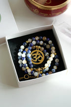 Abundance-Prosperity and Balance - OM(Aum) - Citrine - Lapis Lazuli Natural Stone Necklace