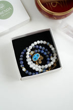 NAZAR KOLYE - Süryani Gözü – Lapis Lazuli – Ay Taşı Doğal Taş Kolye