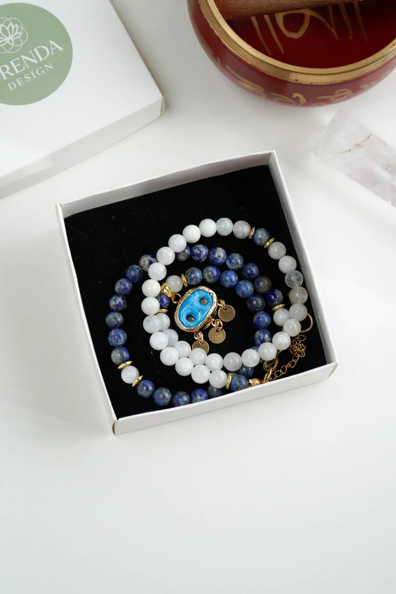 NAZAR KOLYE - Süryani Gözü – Lapis Lazuli – Ay Taşı Doğal Taş Kolye
