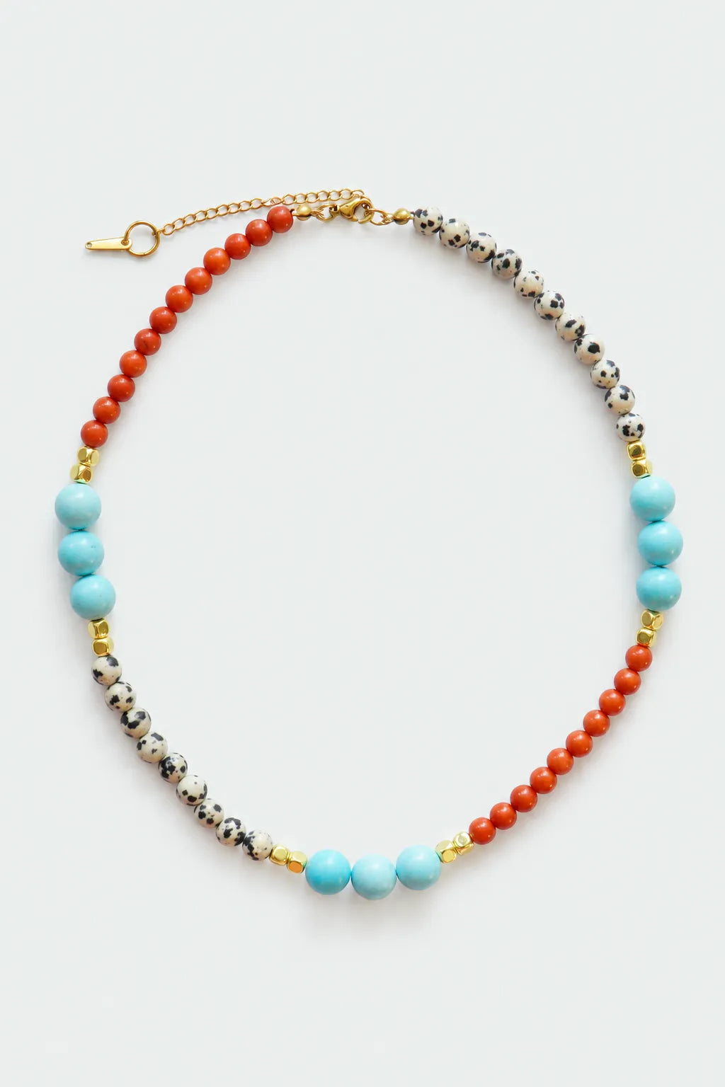 Nomad Kolye – Mercan, Turkuaz & Dalmaçya Jasper