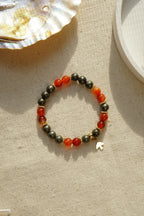 Fire Element Natural Stone Bracelet Set - Aries, Leo and Sagittarius