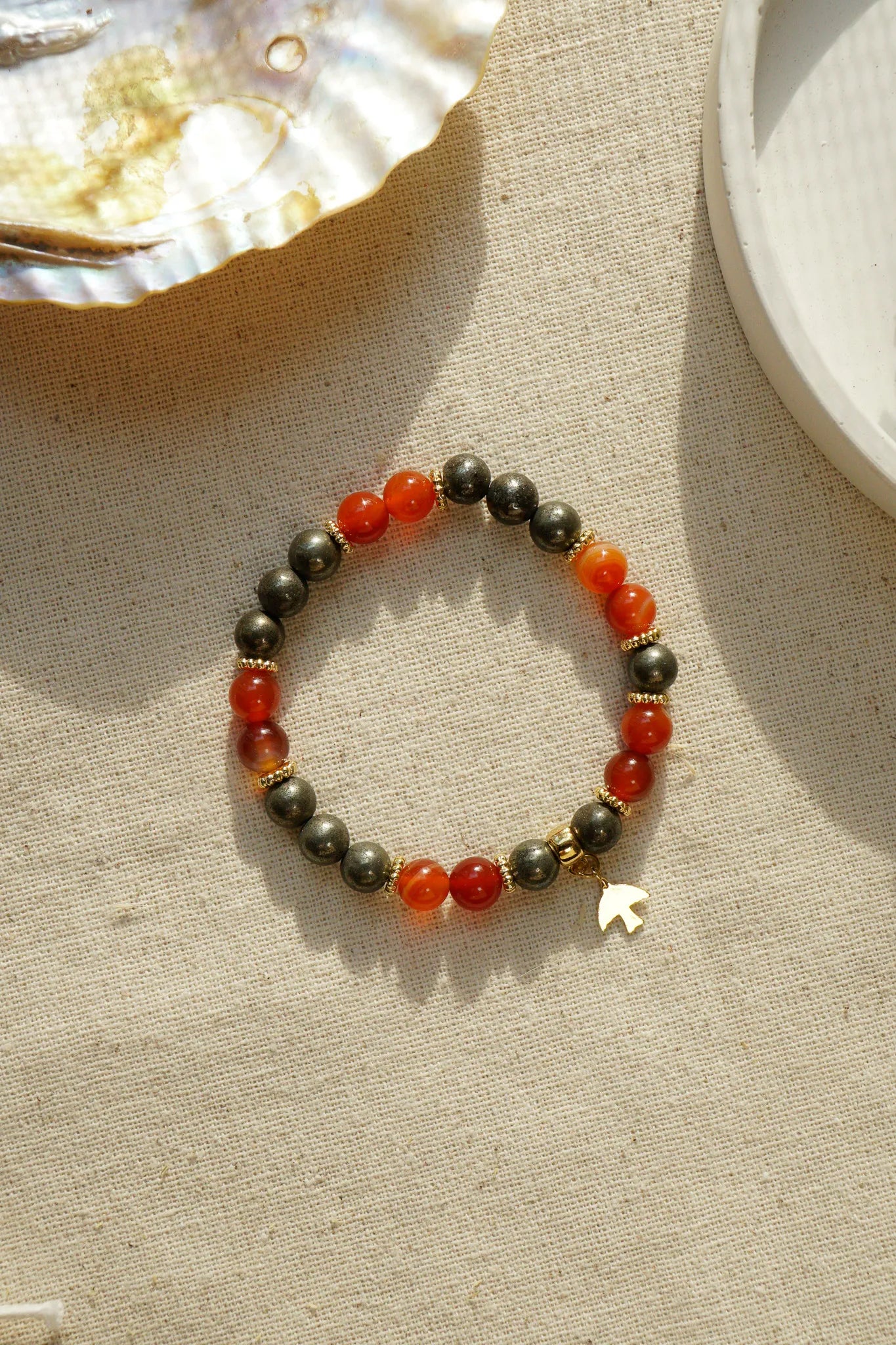Fire Element Natural Stone Bracelet Set - Aries, Leo and Sagittarius