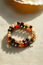 Fire Element Natural Stone Bracelet Set - Aries, Leo and Sagittarius