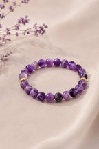 Amethyst Stone Natural Stone Bracelet (Stone of Emotional Balance)