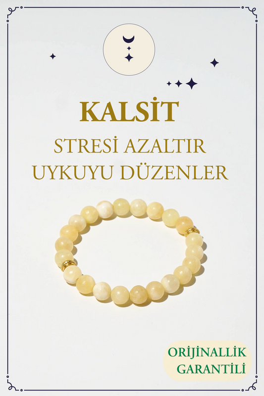 Kalsit Doğal Taş Bileklik (Dengenin Sembolü)