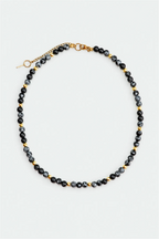 Karlı Obsidyen Doğal Taş Kolye (Denge ve Dönüşüm)