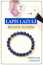 Lapis Lazuli Doğal Taş Bileklik (BİLGELİK VE İLETİŞİM)