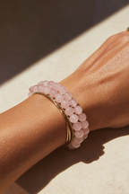 Rose Quartz Natural Stone Bracelet (Love and Relaxation)
