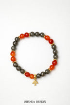 Pirit, Akik, Kuş Sembollü Bileklik | Cesaret, Bolluk ve İrade Gücü