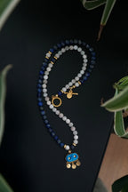 NAZAR KOLYE - Süryani Gözü – Lapis Lazuli – Ay Taşı Doğal Taş Kolye