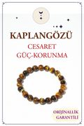 Tiger Eye Natural Stone Bracelet (Strength and Protection)