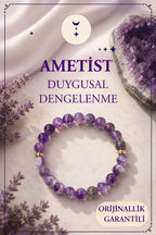 Amethyst Stone Natural Stone Bracelet (Stone of Emotional Balance)